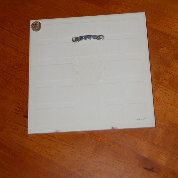 Collectable Vintage Ceramic Tile - "The Origin of Afternoon Tea"  Blue/White 6x6 - Picture 10 of 11